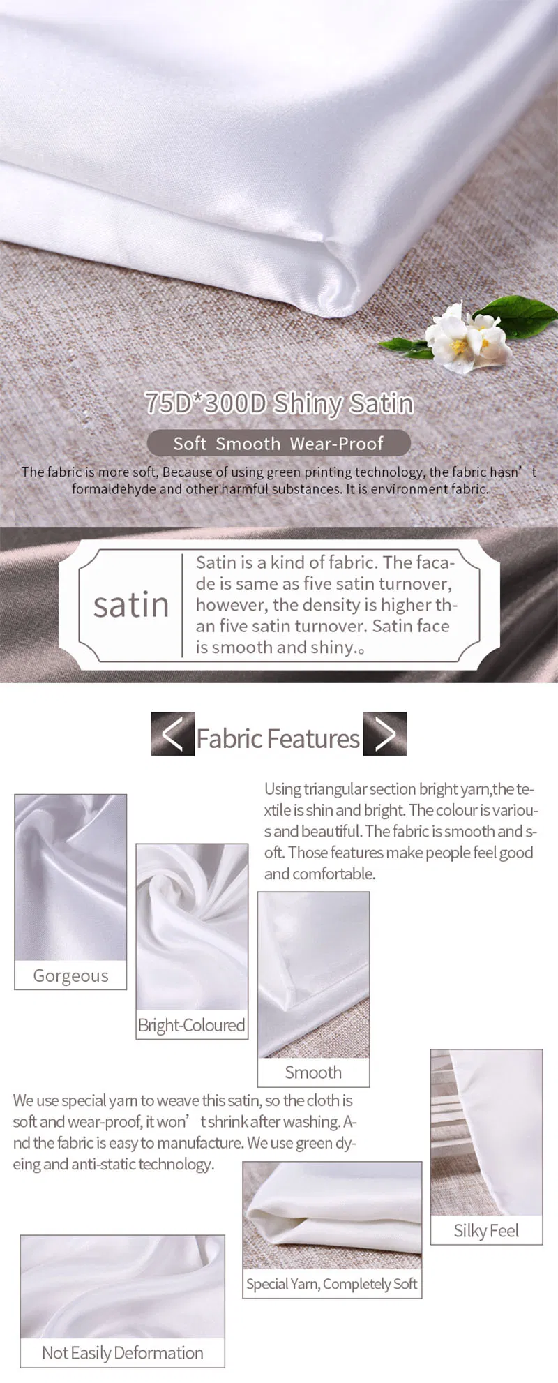 Satin Fabric Display 2
