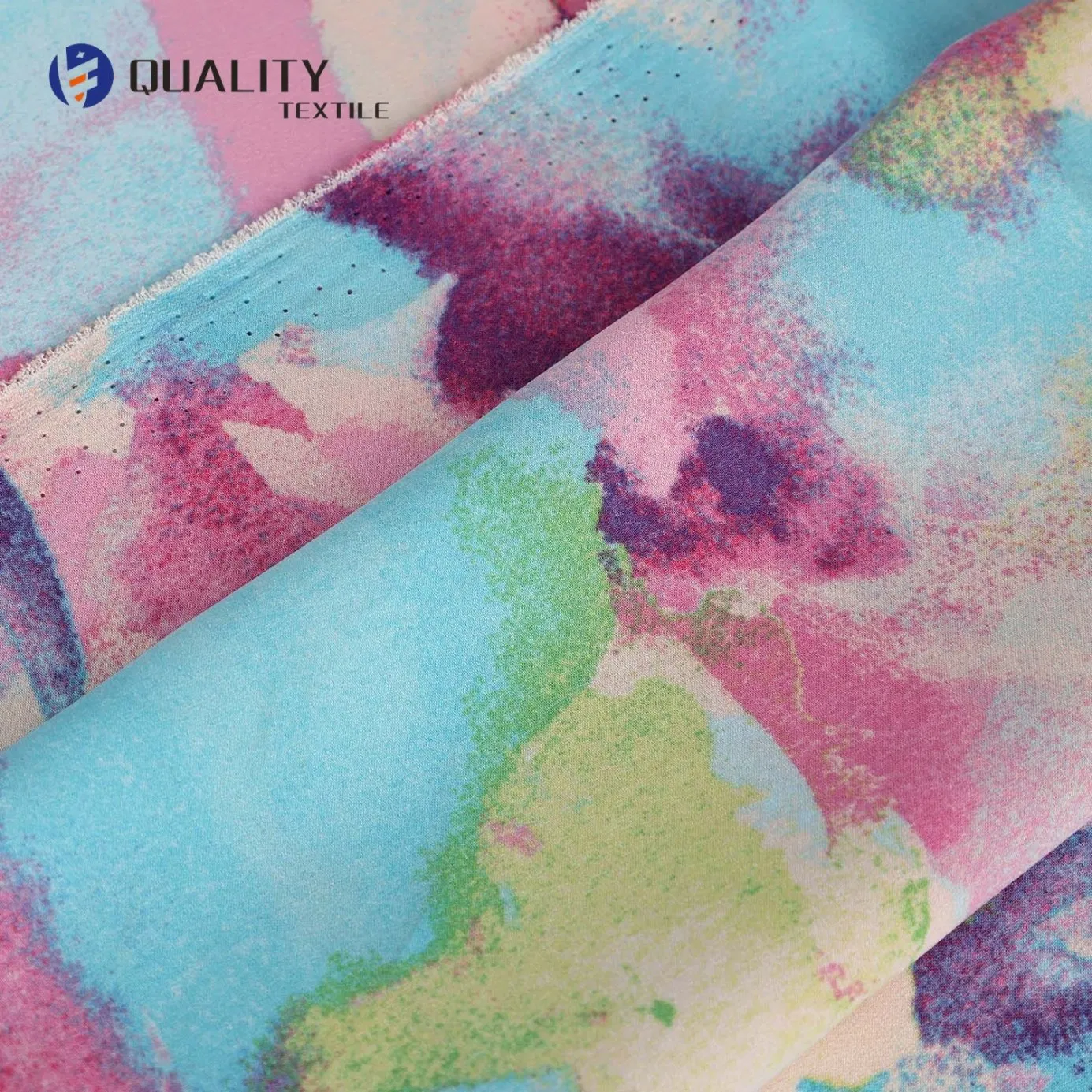 Chinses Factory 100%Recycled Polyester Chiffon Satin Printed Fabtic for Dress/Pajama/Blouse
