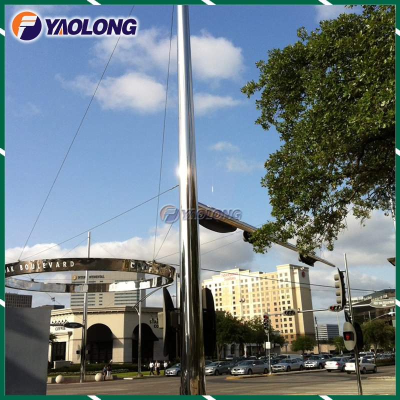 Custom 316L Stainless Steel Traffic Light Pole with Corrosion Resistance