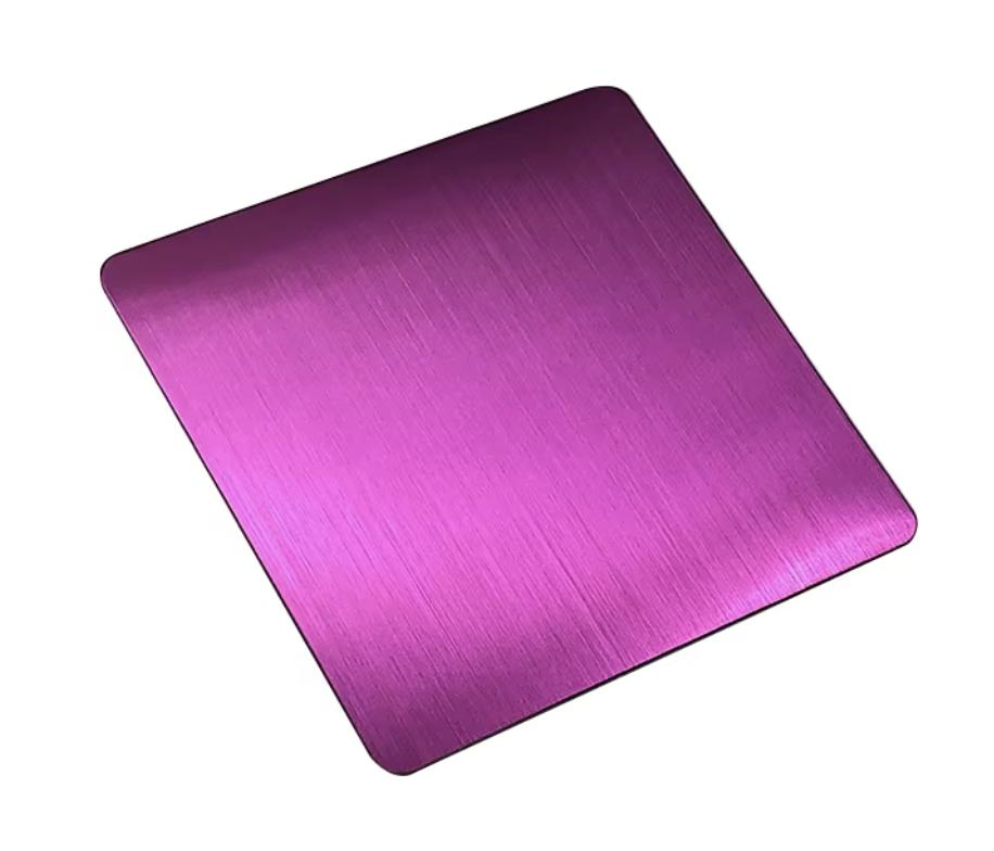 304 Titanium Coated Stainless Steel Sheet Hairline Finish Decorative Sheets