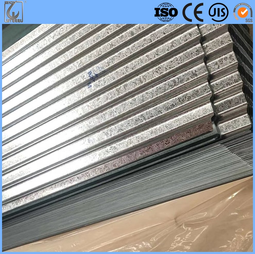 0.12*750*2440 mm Roofing Sheet Cheap Galvanized Corrugated Steel Sheet Regular Spangle