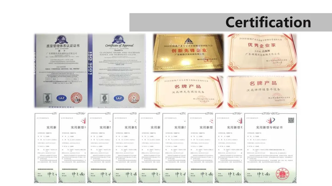 Certifications