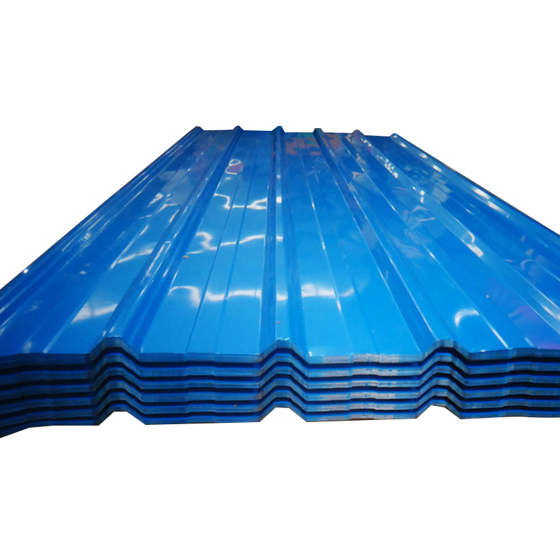 Blue Color Coated Galvanized Corrugated Steel Roof Sheets