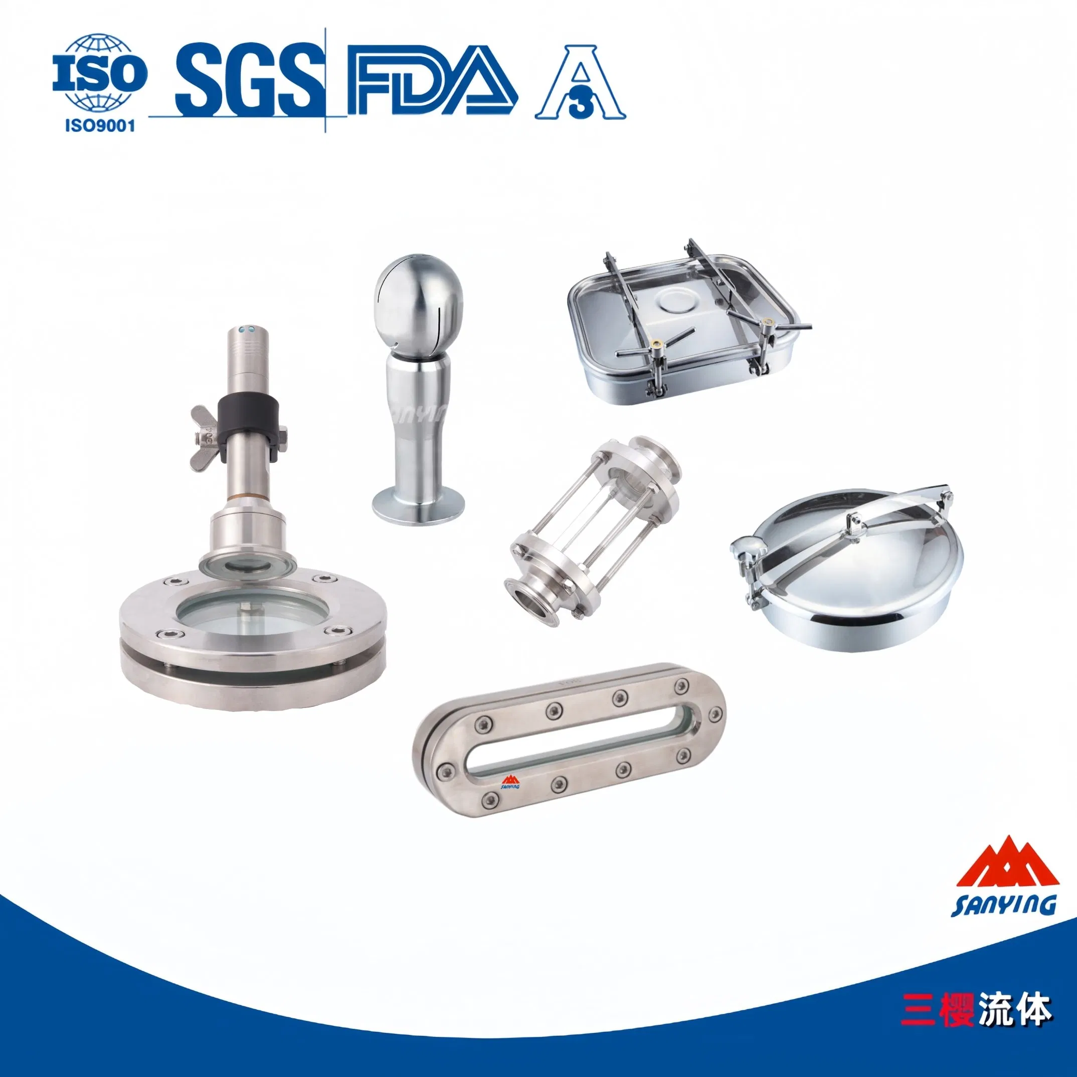 High-Quality Stainless Steel Sanitary Valve for Food and Pharmaceutical Industries Diaphragm/Ball/Safety Relief/Butterfly/Reducing Regulating Valve