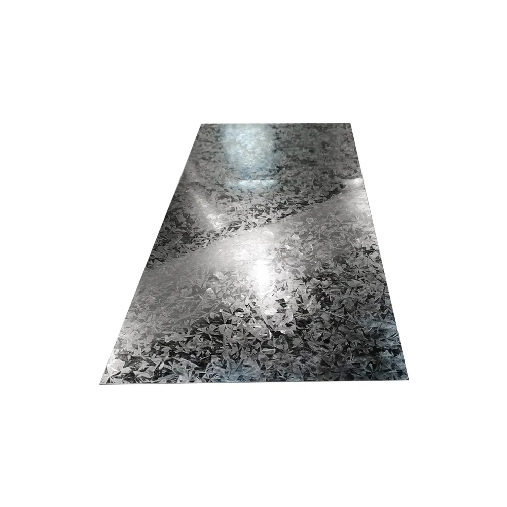 Hot Dipped Galvanized Steel Sheet En Dx51d Z120 0.6mm 0.8mm 1.1mm Regular Spangles Zinc Coating Sheet