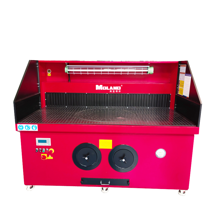 Downdraft Table Workbench for Grinding Polishing Dust Extraction with Self Cleaning System