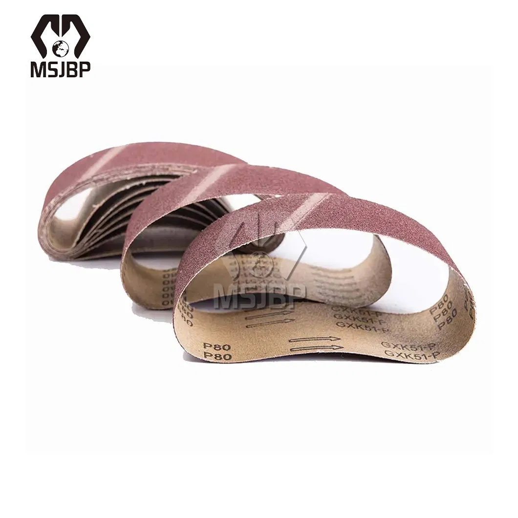 Msjbp Metal Abrasive Belt China Factory 80 / 120 / 150 / 240 / 400 Grits Roller Wheel Sanding Belt Tx33 Custom 1X42 240 Grit a/O Aluminum Oxide Sanding Belts