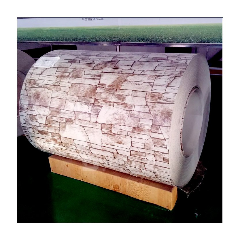 Brick Grain Steel PPGI Printing Brick Stone Pattern Plate Customized Color Metal Prepainted Galvanized Steel Coils