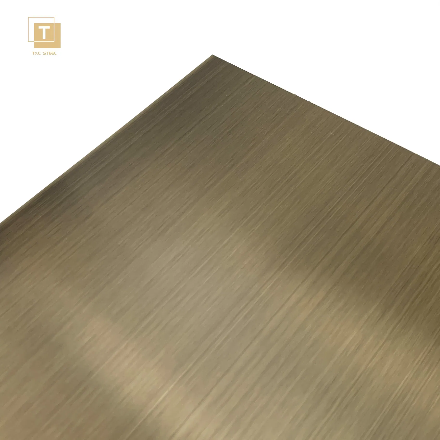 304 Gold Brushed Stainless Steel Sheet Decorative Brass Hairline PVD Color Bronze Stainless Steel Panel for Hotel Project