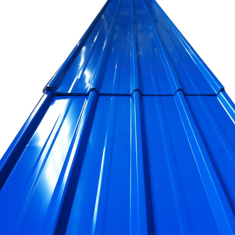 Blue Color Coated Galvanized Corrugated Steel Roof Sheets