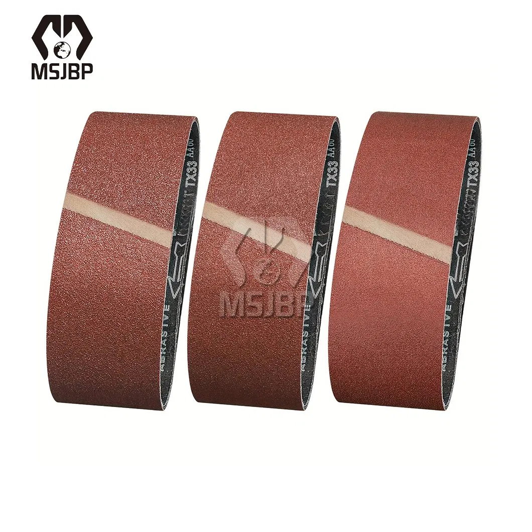 Msjbp Metal Abrasive Belt China Factory 80 / 120 / 150 / 240 / 400 Grits Roller Wheel Sanding Belt Tx33 Custom 1X42 240 Grit a/O Aluminum Oxide Sanding Belts