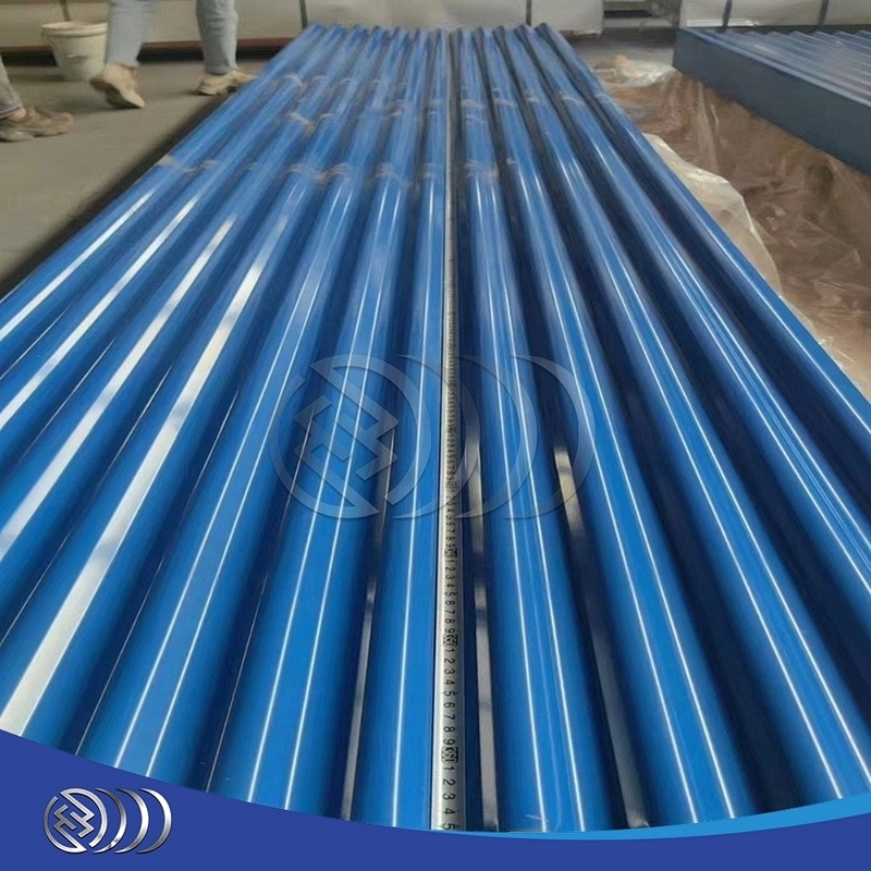 Prepainted Color Coated Steel Roofing Sheet Thickness Corrugated PPGI Galvanized 0.12mm Bwg34