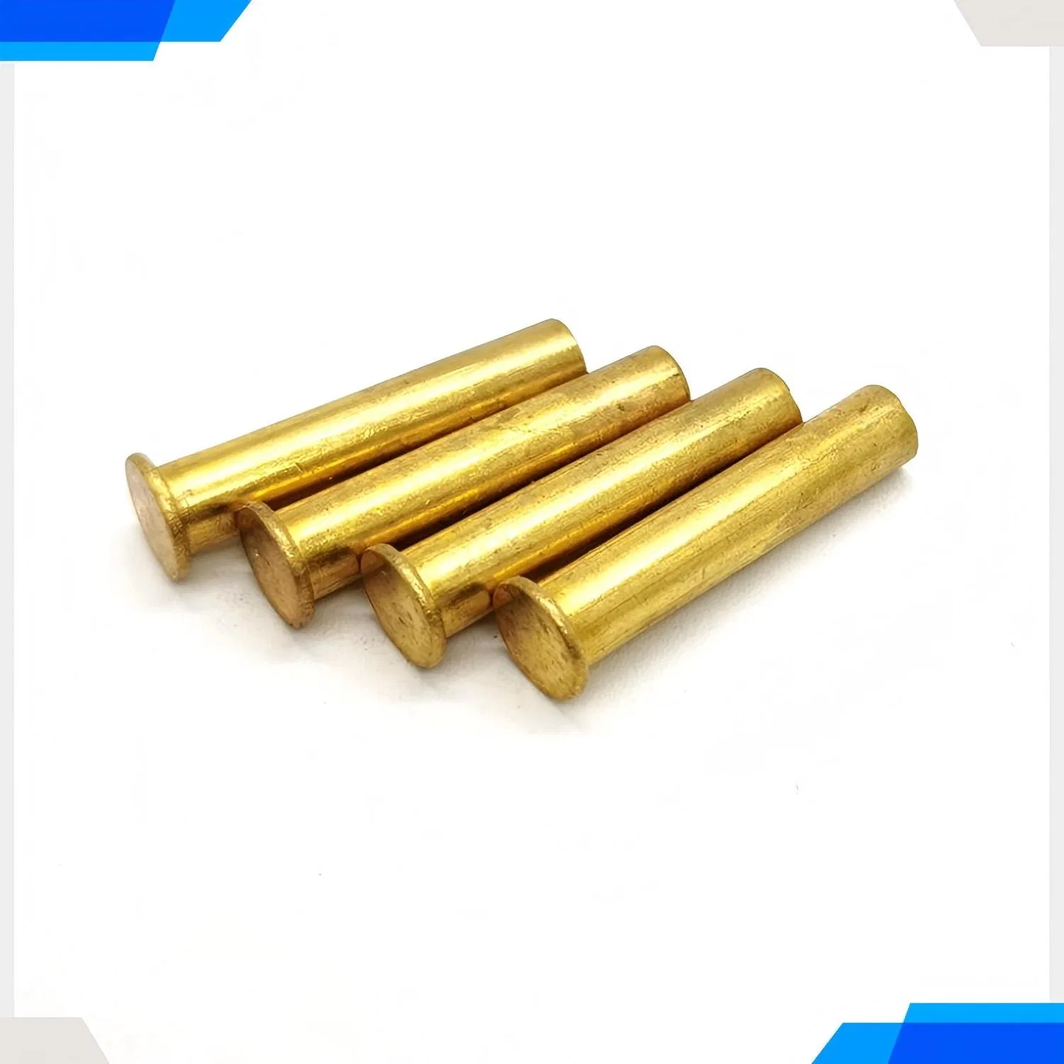 Decorative Solid Tubular Rivets for Architectural Metalwork, Available in Brass, Copper, and Bronze with Various Head Finishes