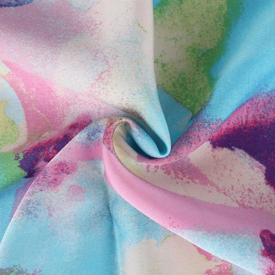 Recycled Polyester Satin Printed 3