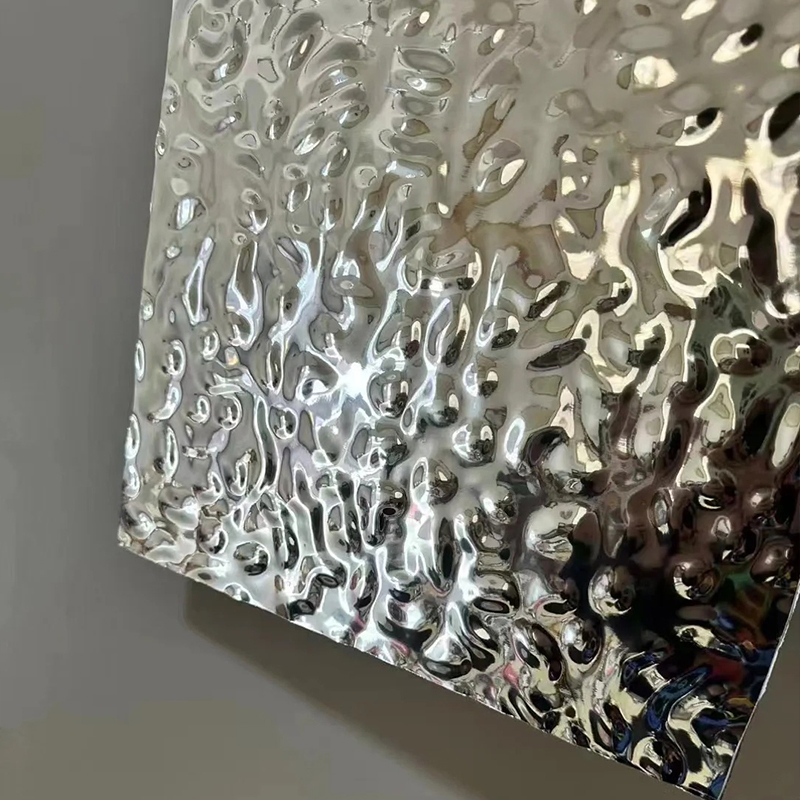 Silver Mirror Water Ripple 0.5mm Stainless Steel Sheet 201 304 316