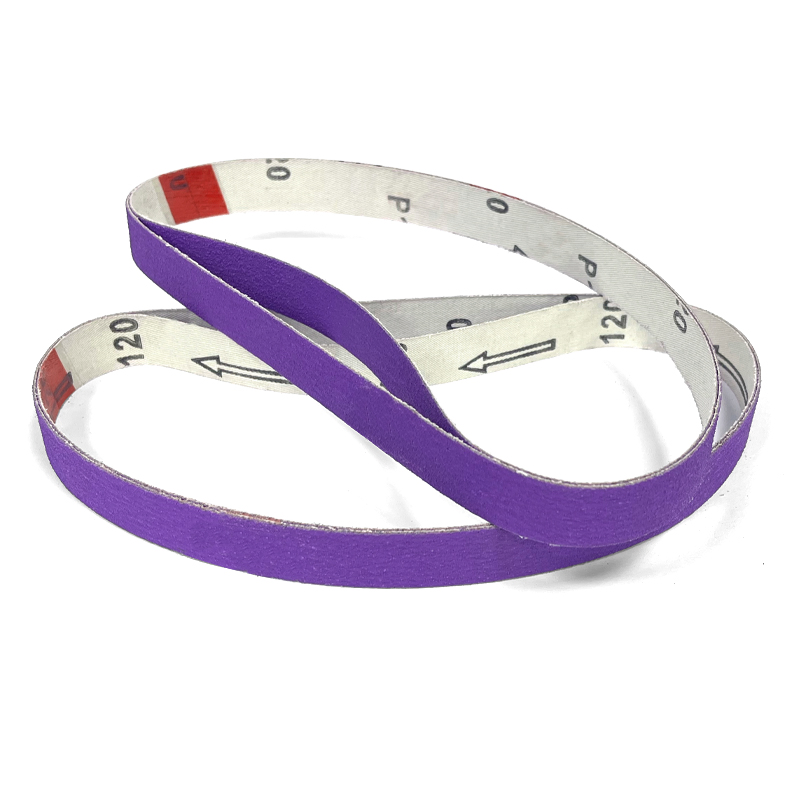 Purple Ceramic Abrasive Cotton Backing Flexible Sanding Belt