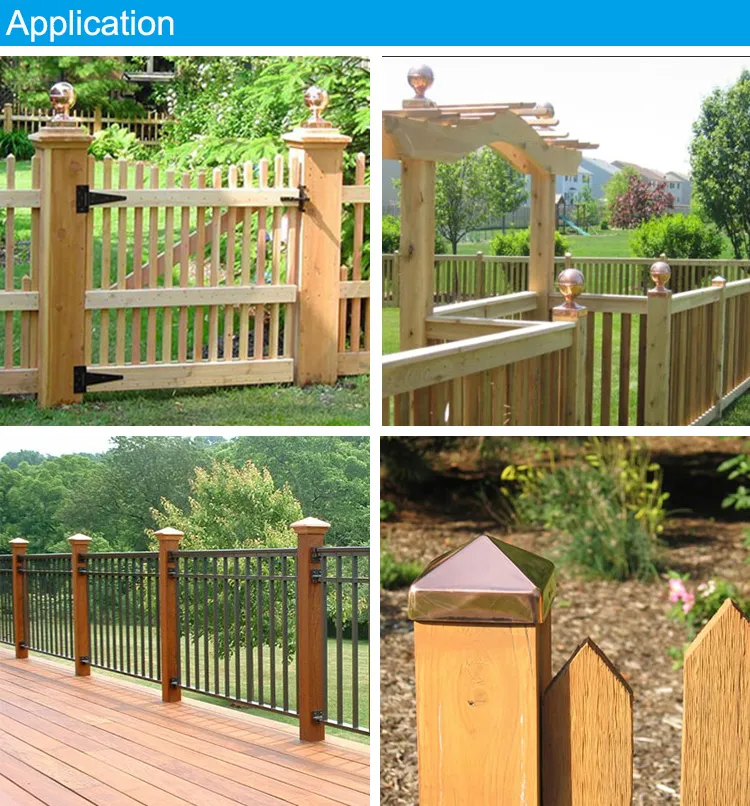 Corrosion Resistance Flat Top Post Cap Application