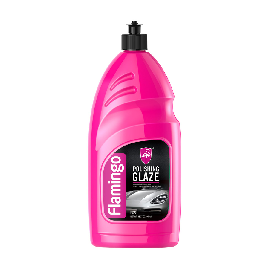 F051 Flamingo Polishing Glaze Automotive Detailing Finish Compound Liquid Car Surface Shine