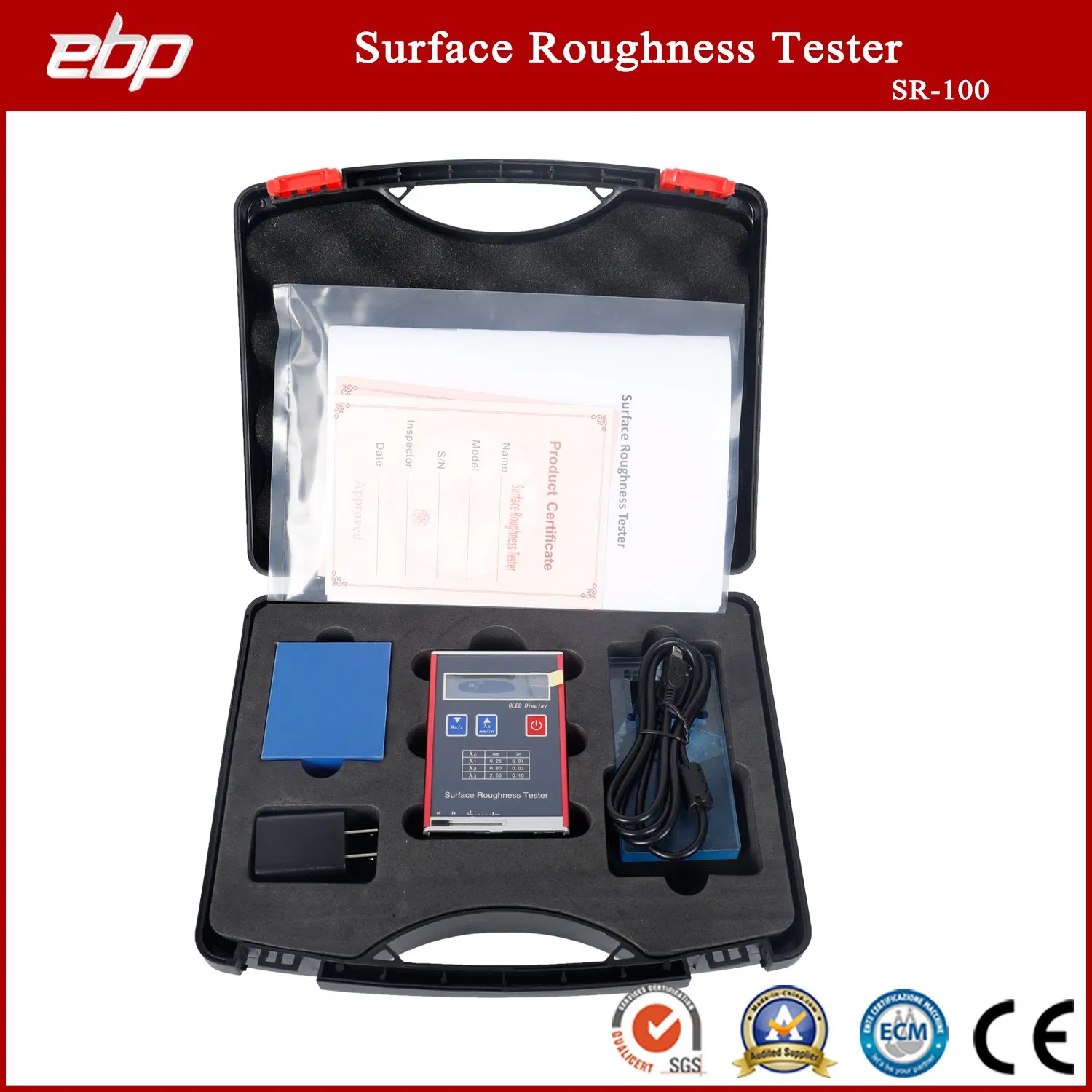 Surface Roughness Tester with Ra Rz Rq Rt Parameters Sr-100