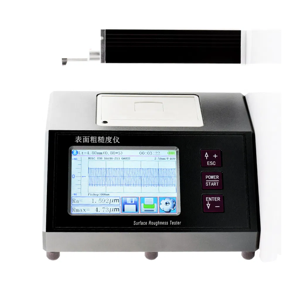 Digital Surface Roughness Tester Gauge Embedded Printer Compatible with ISO, DIN, ANSI, JIS Standards