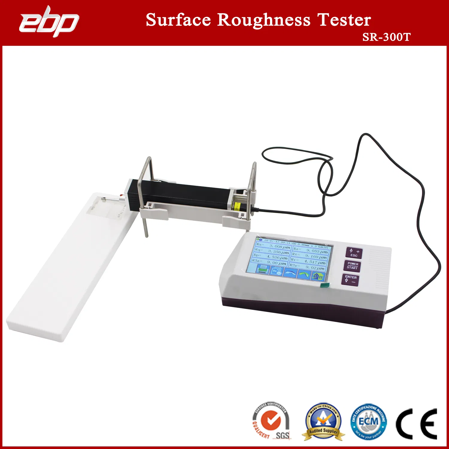 High Accuracy Surface Roughness Gauge with Digital Display Ra, Rz, Rq, Rmax
