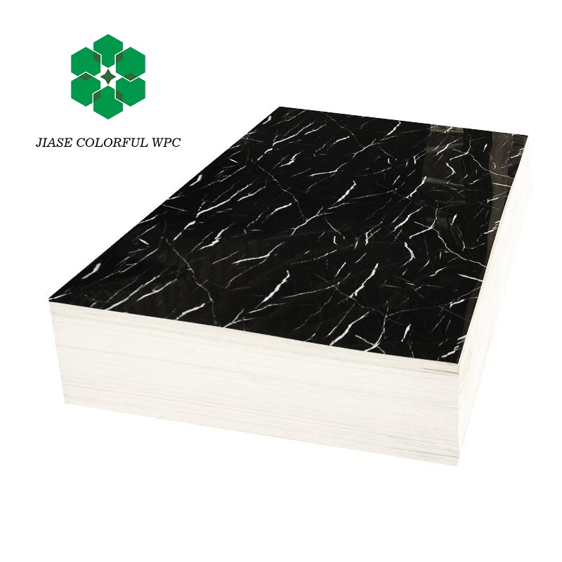 High Glossy Building Materials Waterproof Flat Indoor Wall Board PVC Marble Sheet