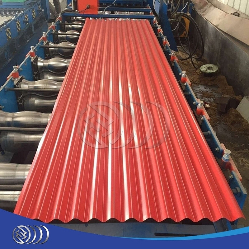 Prepainted Color Coated Steel Roofing Sheet Thickness Corrugated PPGI Galvanized 0.12mm Bwg34