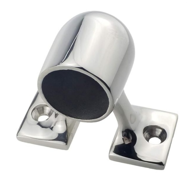 Marine Grade 316 Stainless Steel 90 Degree Boat Rail End Stanchion for 25mm/1" Pipe/Tube