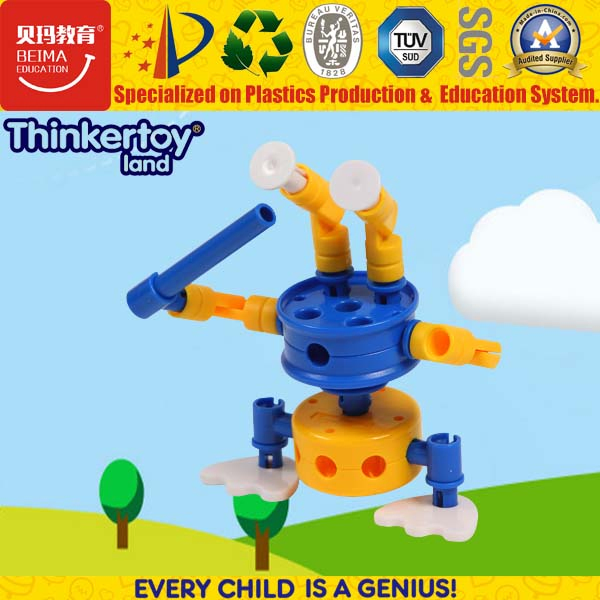 Brinquedo de Robô de Blocos de Construção Abertos de Plástico para Crianças