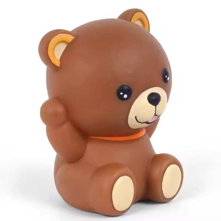 Figura de Ação de Plástico Modelo de Urso Marrom Coleção de Brinquedos para Crianças