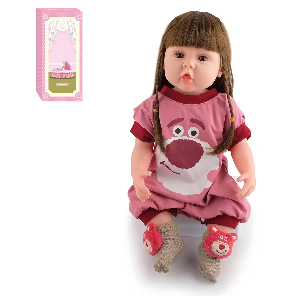 Brinquedo Criativo de Plástico para Crianças, Novo Lançamento, Atacado, Brinde Promocional, Brinquedo de Faz de Conta para Bebês 55cm Brinquedos de Boneca para Recém-Nascidos