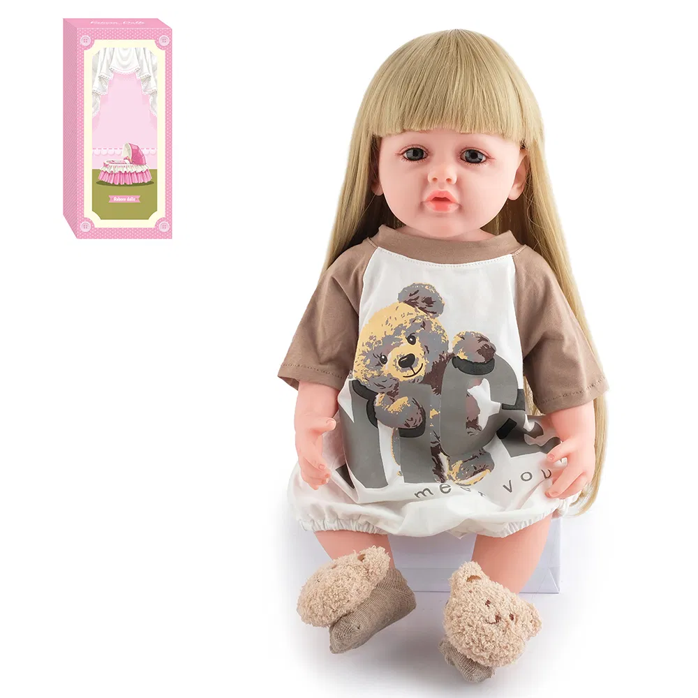 Brinquedo Criativo de Plástico para Crianças, Novo Lançamento, Atacado, Brinde Promocional, Brinquedo de Faz de Conta para Bebês 55cm Brinquedos de Boneca para Recém-Nascidos