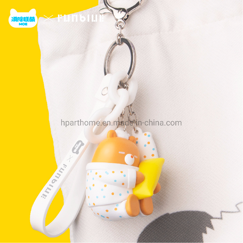Brinde promocional bonecos de PVC personalizados chaveiro de plástico colorido