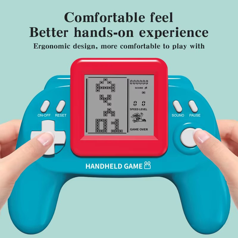 Console de Jogo Portátil Retro Elétrico de Plástico para Crianças