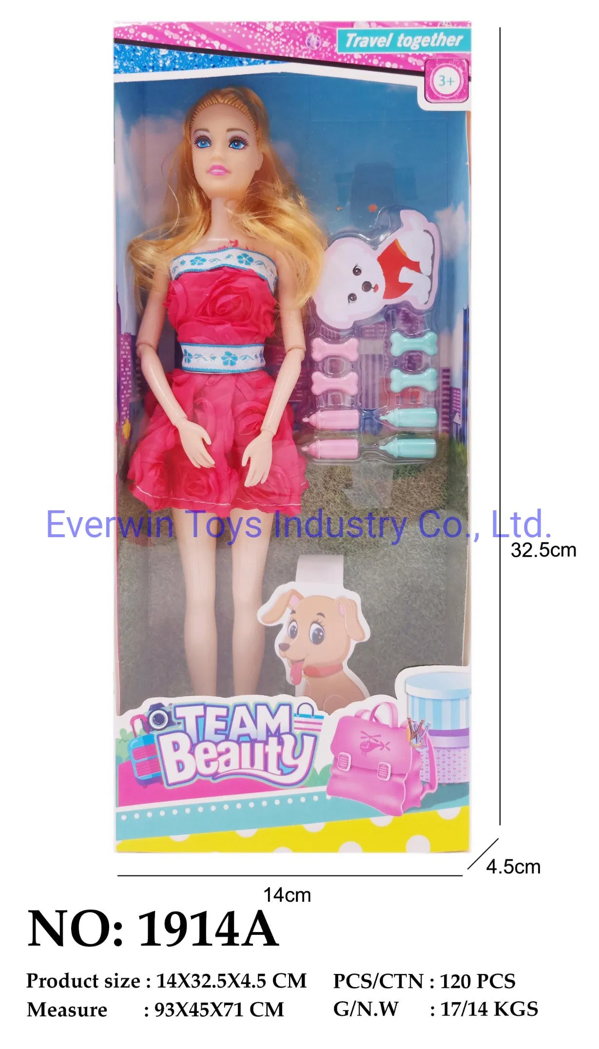 Fornecimento de Fábrica Brinquedos de Plástico 29cm Bonecas Flexíveis Boneca Borboleta com Música