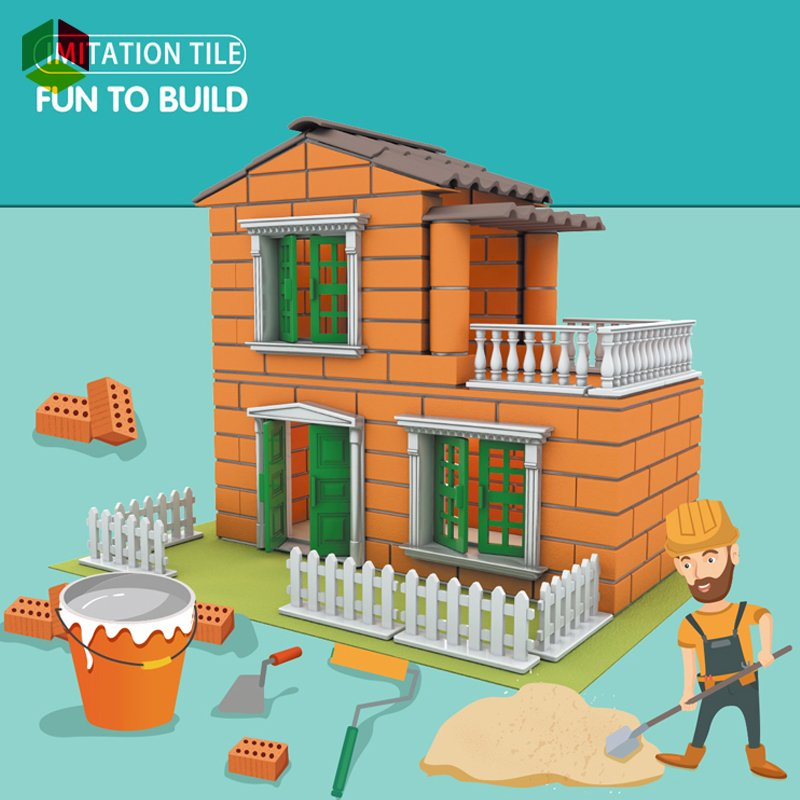 Brinquedos de Plástico Qstoys para Atacado Blocos de Construção para Crianças Montar Casa Blocos de Casa Brinquedos de Construção