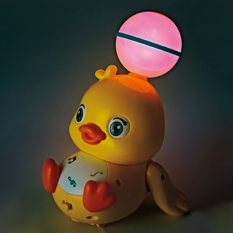 Brinquedo de Música de Patinho Estiloso para Crianças com Luz - Brinquedo Educativo de Animais em Plástico para Crianças