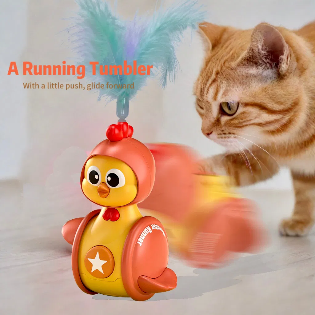 Brinquedo de Gato de Plástico Ecológico para Combater o Tédio, Bola de Quebra-Cabeça Interativa e Engraçada com 2 Cat-Tease para Gatos de Interior, Brinquedo Interativo para Animais de Estimação