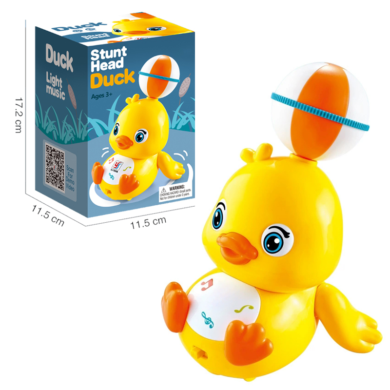 Brinquedo de Música de Patinho Estiloso para Crianças com Luz - Brinquedo Educativo de Animais em Plástico para Crianças