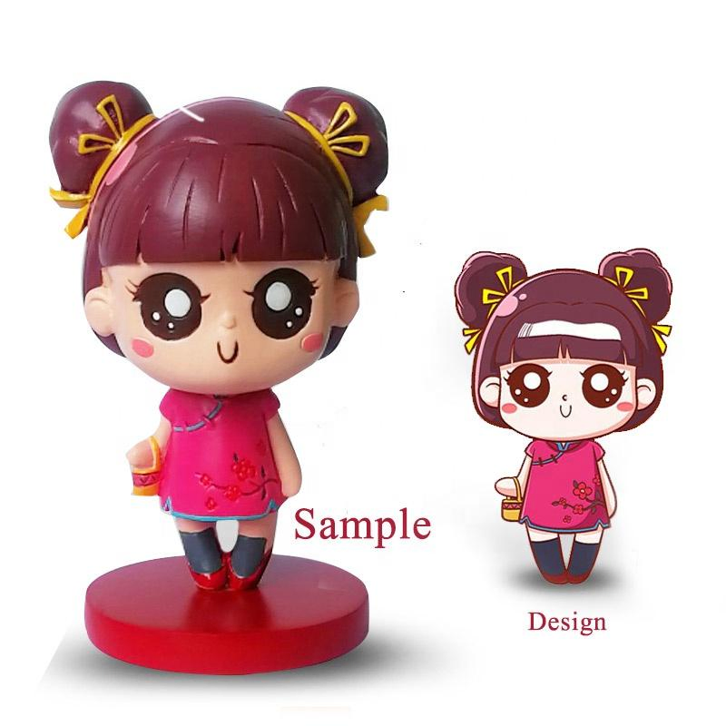 Personalizado de Fábrica PVC Revestimento Plástico Macio Adesivo Brinquedo Vinil Bonecas Chaveiro OEM 3D Silicone Bonecas de Desenho Animado