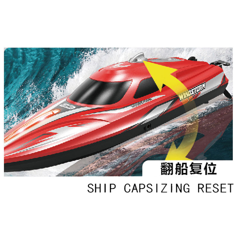 Conjunto de Brinquedos de Barco de Controle Remoto R/C de Alta Velocidade para Verão com Novo Design de Piscina, Estilo Múltiplo, com Luz