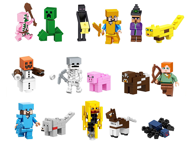 Coleção de Figuras de Plástico Mini Brinquedo Conjunto de Construção Figuras Colecionáveis (10507068)