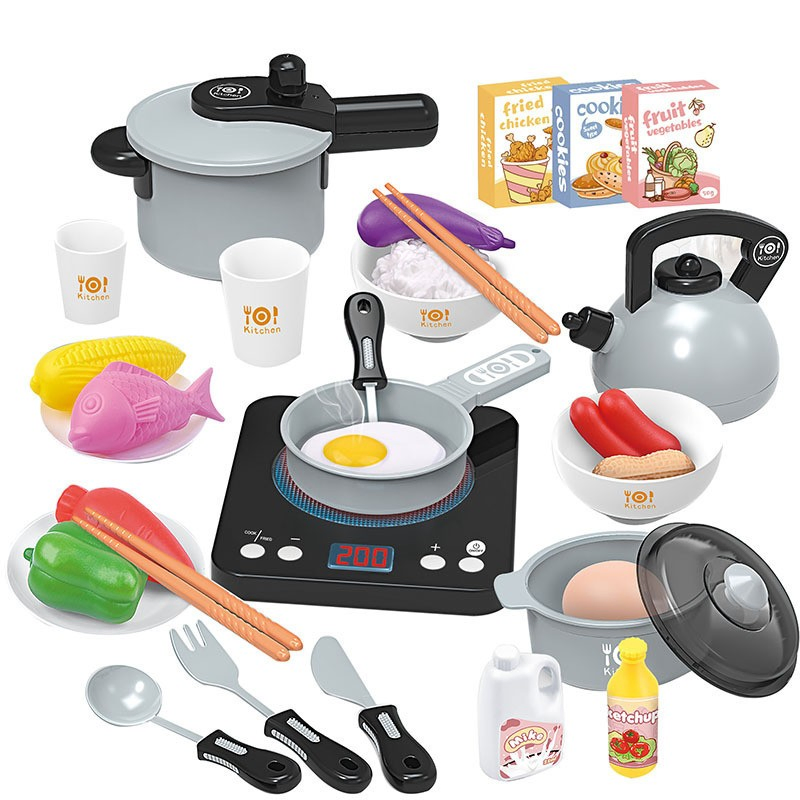 Conjunto de Brinquedos de Cozinha Elétrica Divertido para Crianças da Série de Eletrodomésticos de Cozinha de Brincadeira Moderna