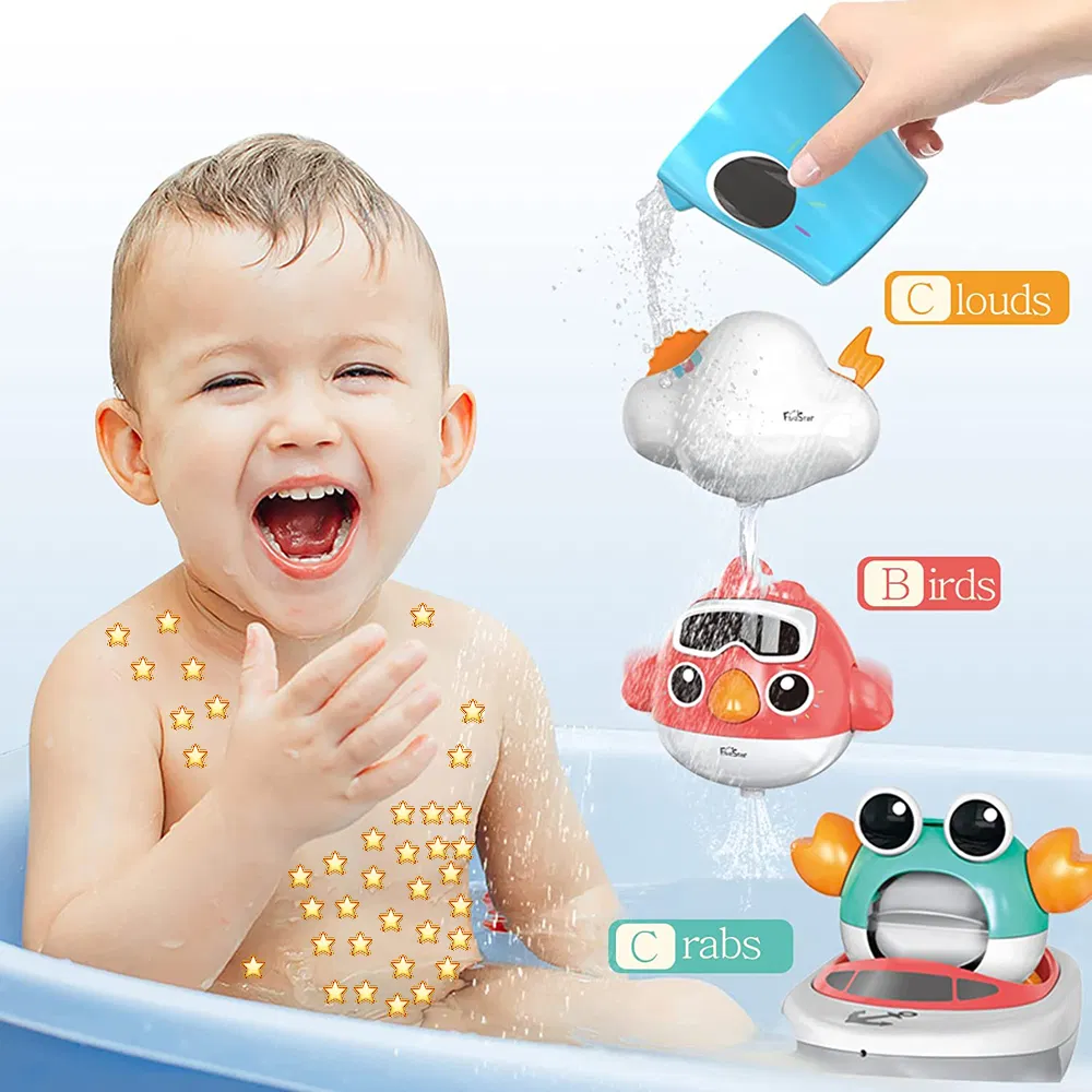 Conjunto de Brinquedos de Água para Banho Simulado Chuva Brinquedo de Plástico Fofo para Crianças