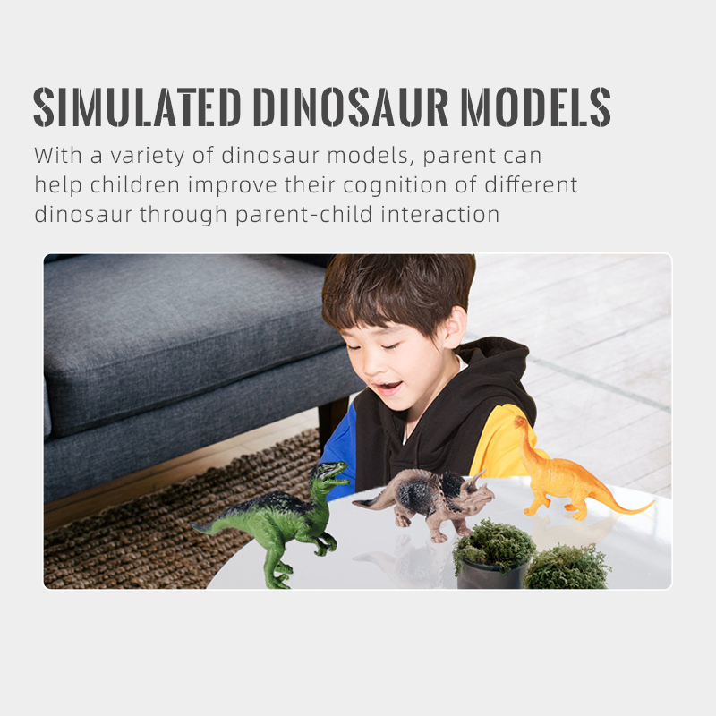 6-Pack Conjunto de Modelos de Animais Jurássicos de Plástico para Crianças, Suprimentos Educacionais de Cognição, Decoração para Festas, Figuras de Dinossauros de PVC