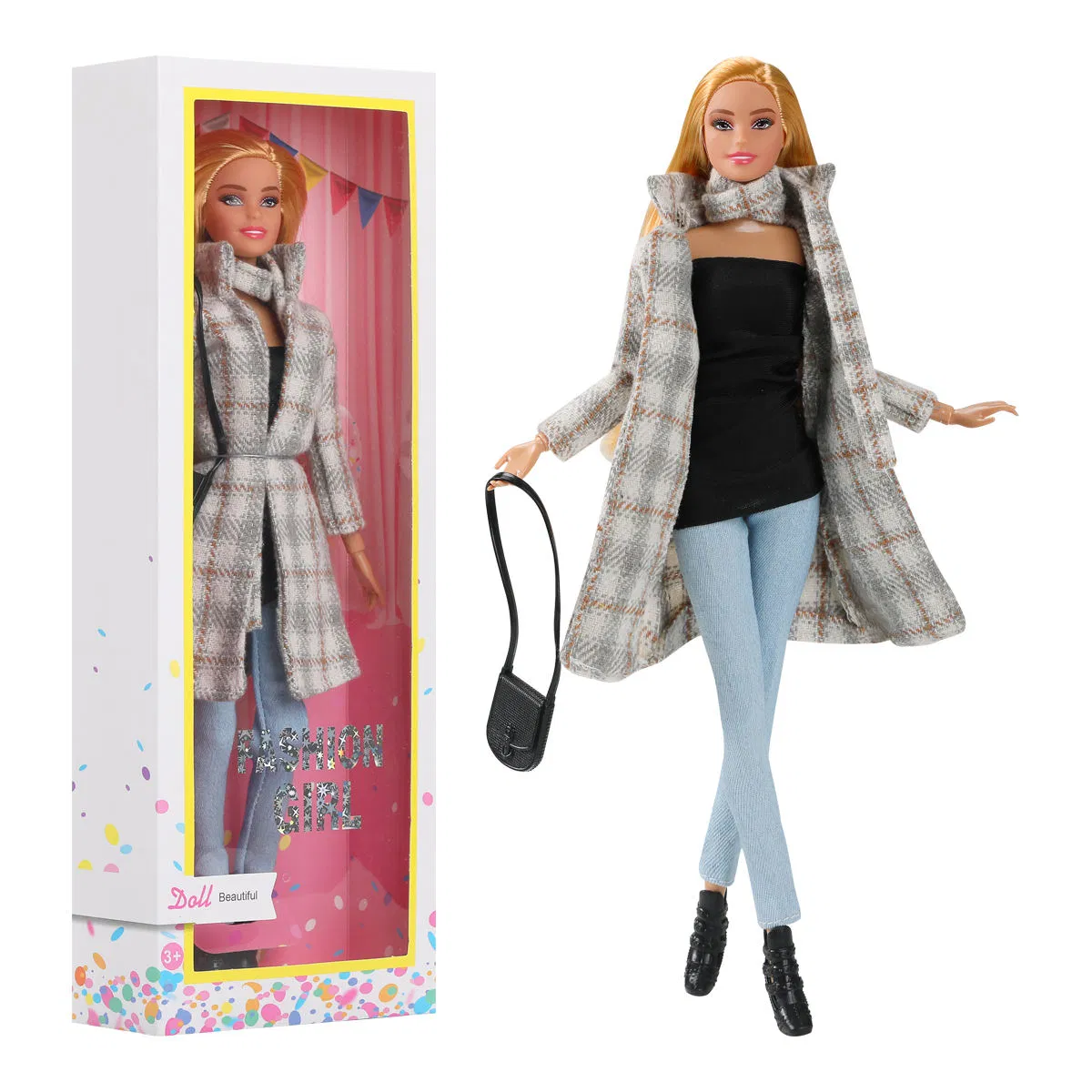 1.5 Mini Brinquedo de Plástico de 2,5 cm 11-Jointed Boneca Presentes de Férias para Meninas Moda Urbana 30cm