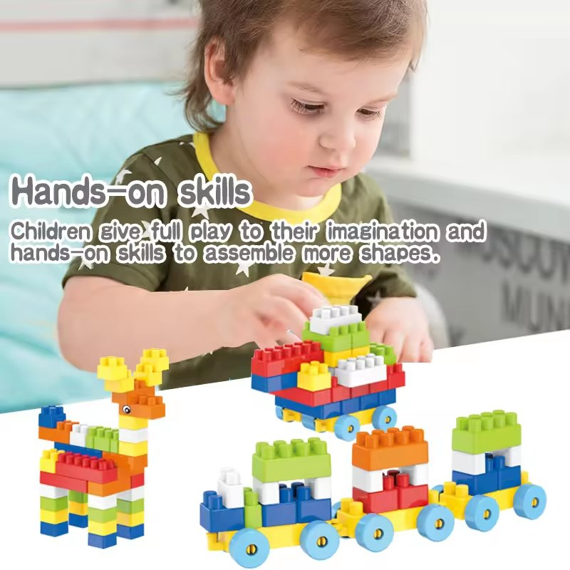 Educação de Construção DIY Brinquedo de Blocos de Montar de Plástico para Crianças