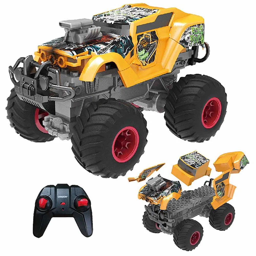 333-Pz22165 Crianças DIY Plástico Montar Brinquedo RC Blocos de Construção Carros