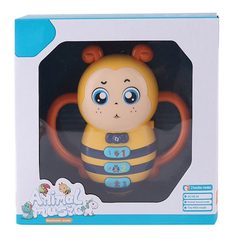 Brinquedo Musical Eletrônico de Abelha de Plástico para Bebês, Instrumentos Musicais Adoráveis para Bebês de 6 a 12 Meses