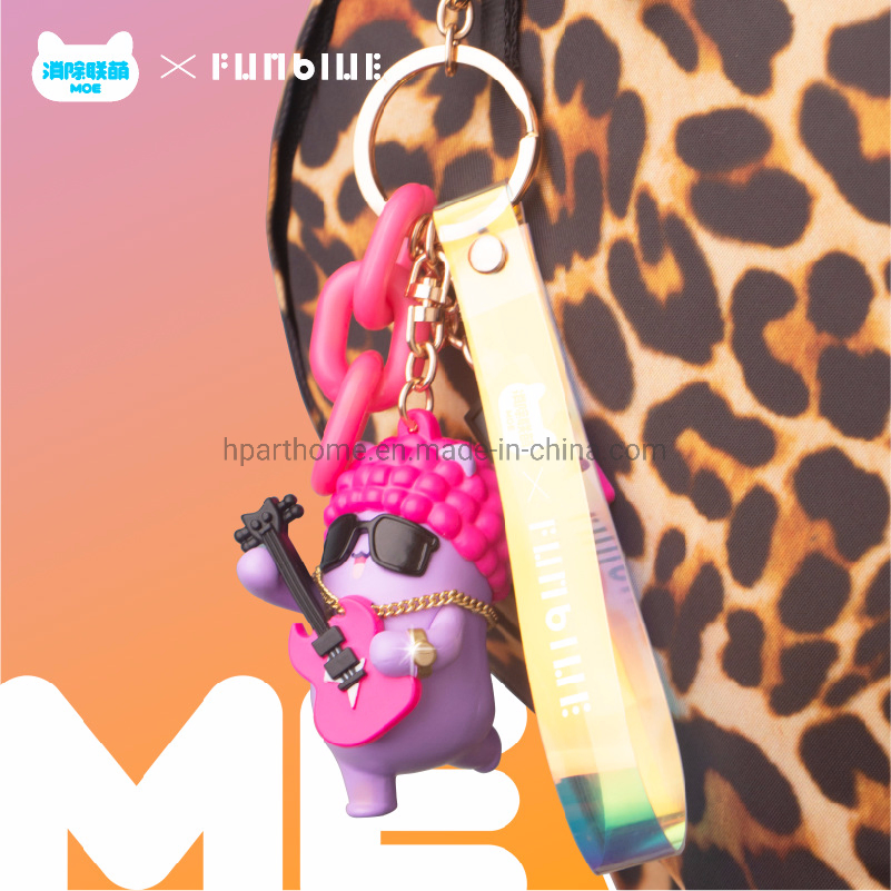 Brinde promocional bonecos de PVC personalizados chaveiro de plástico colorido